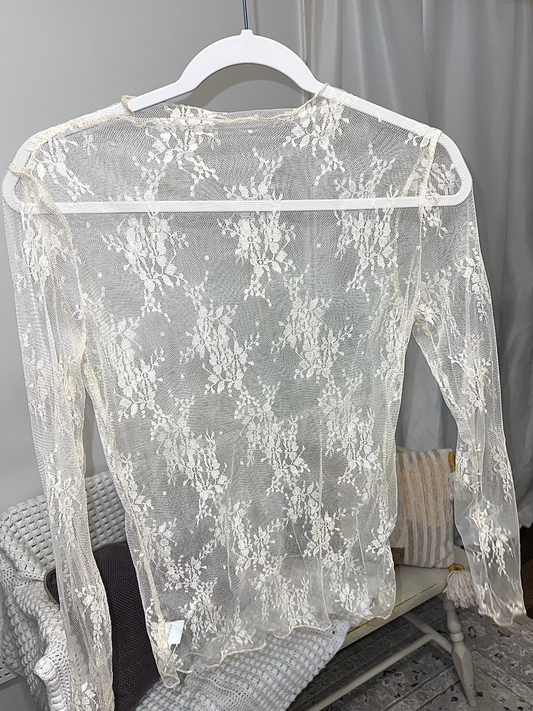 Layering Lace Top Beige